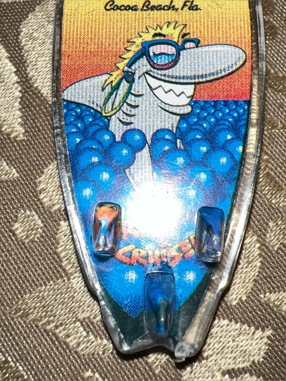 Vintage Ron Jon Surf Shop Cocoa Beach Florida Surfboard Keyring Keychain